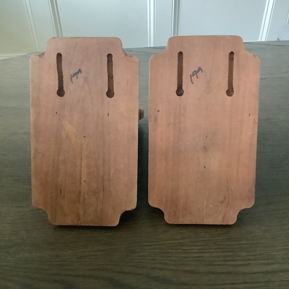 Lot of 2 Vintage Solid Wood Wall Shelf Signed Handcrafted by Bob Jankowsky - Picture 8 of 11